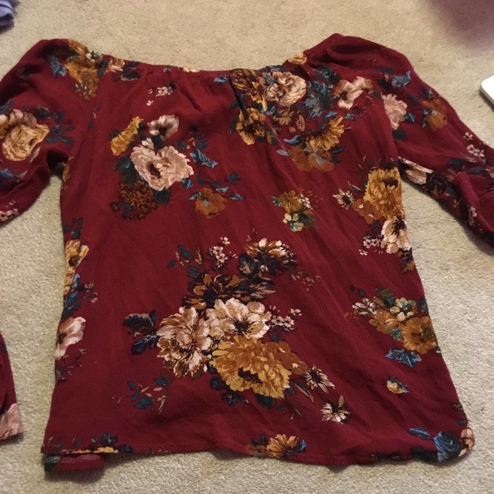 Cute Over the Shoulder Blouse 5/$25!